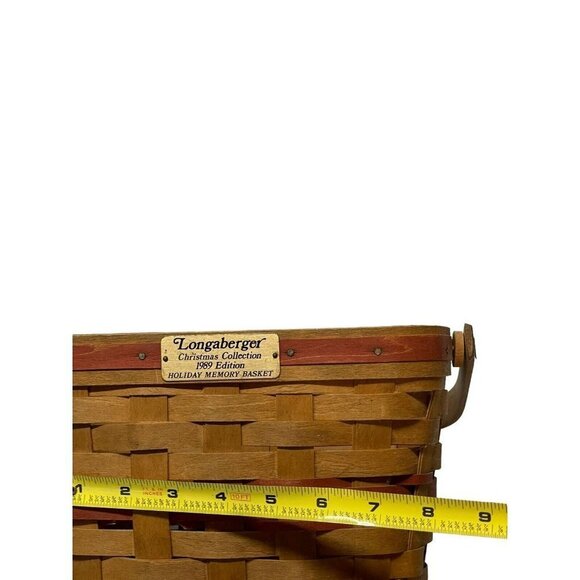 Longaberger Christmas Collection 1989 Edition Red Holiday Memory Basket - Picture 3 of 12